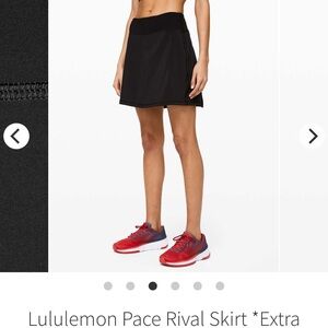 Lululemon Pace Rival skirt extra long size 4